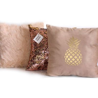 Pack Coussins - F P I - Ananas Beige & bronze