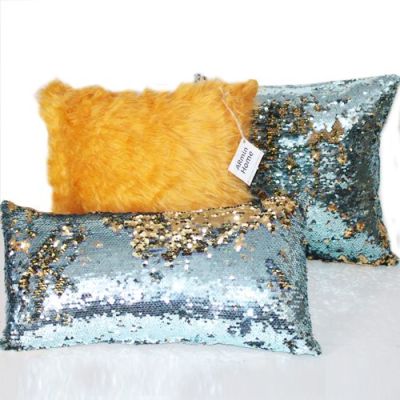 Pack Coussins - P F PR - Bleu Ciel & Doré & Jaune
