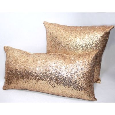 Pack Coussins à paillettes réversible -  Doré UNI
