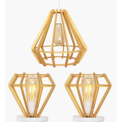 Pack: Suspension Ø30 + 2 Veilleuses - Gold-ARMIN HOME