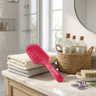 SANOSOIN Curly Brosse à Cheveux Rose