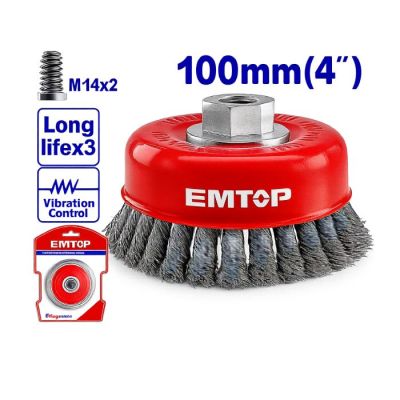 Brosse metalique ø100mm rpm12500r emtop  EWCB21005