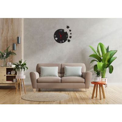 Horloge murale - Clock has leaves