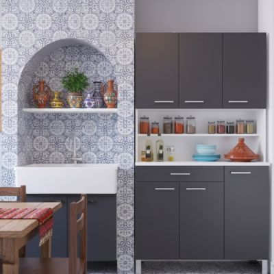 Buffet de Cuisine - MDF Stratifié - 100×183×43 cm