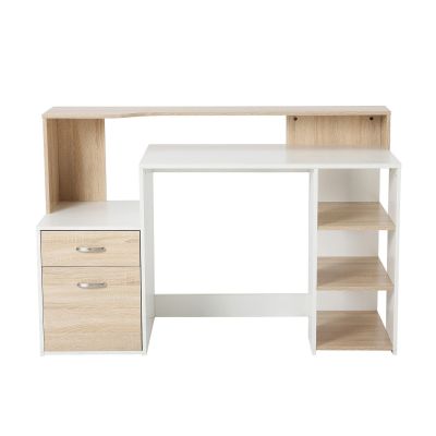 Bureau avec tiroirs et armoire - 140x55x92 cm - MDF