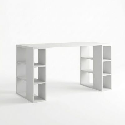 Bureau Junior Blanc 120x75cm - 6 Étagères -... | Arkan.tn