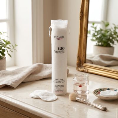 Byphasse Coton Disques 120 Pièces - Démaquillage Visage Doux