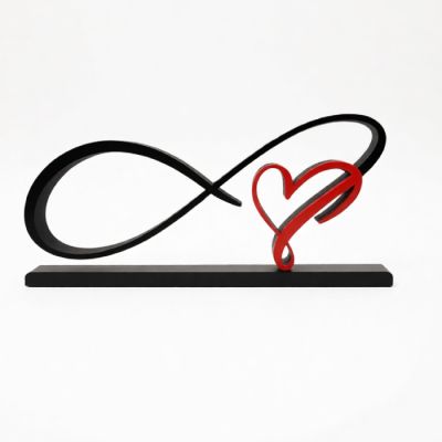 Cœur Infini Saint Valentin – Noir et Rouge