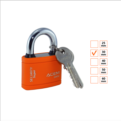 Cadenas couvert par plastique oranger 30mm orange - ACEM