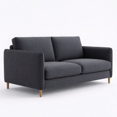 Canapé - 3 places - 185 X 95 X 86 cm - Gris charbon
