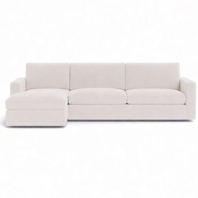 Canapé d’angle James - 3 places – 270×190×70cm - Gris