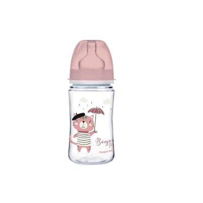 Biberon Anti-Colique Col Large Canpol Babies - 240ml - Rose