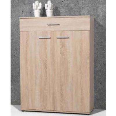 Armoire meuble à chaussures chêne sonoma avec 2 portes et 1 tiroir -  L:70 H: 1m20 P:35cm - Déc ART