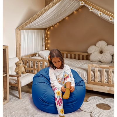 Pouf Poire Kids XL EU COSY - 70 X 90 cm - Bleu bic