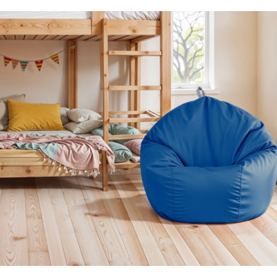 Pouf Poire Kids XL EU COSY - 70 X 90 cm - Bleu bic
