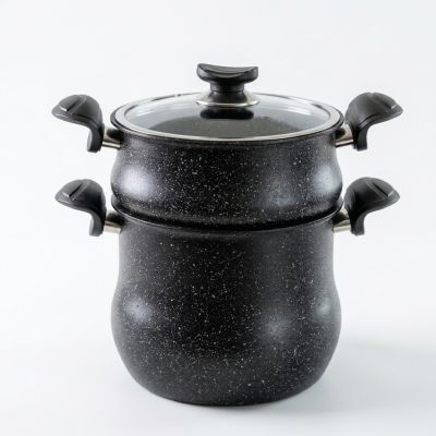 Couscoussier Granite OMS 5.5L Noir - Prix Tunisie | Arkan.tn