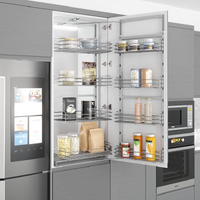 Châssis Jumelé - S-1221-C - Chrome - 45 cm