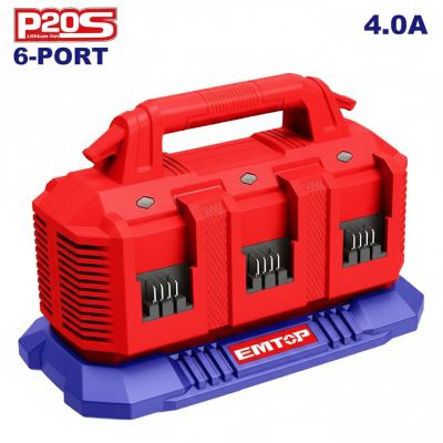 Chargeur batterie EMTOP EFCR2064 - 4Ah 6 ports
