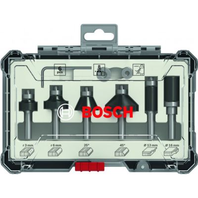 Coffret 6 fraises 8mm-ARASER CHANFREINER Bosch Professional