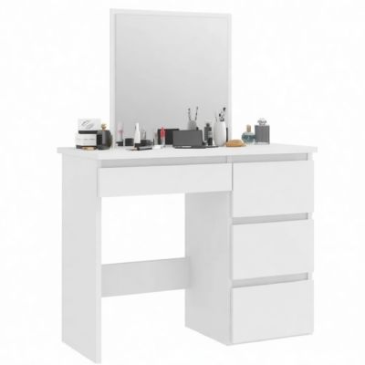 Coiffeuse avec miroir - MDF Stratifié - 100x45x75 cm