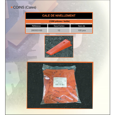 Cales Coins - 100 pièces 280503100 orange - ACEM