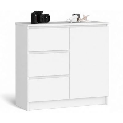 Commode 3 Tiroirs + 1 Porte - MDF stratifié – 110 cm