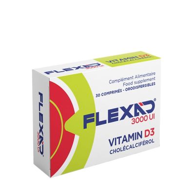 Complément FLEXAD - Vitamine D3 - 3000 UI - 30 comprimés