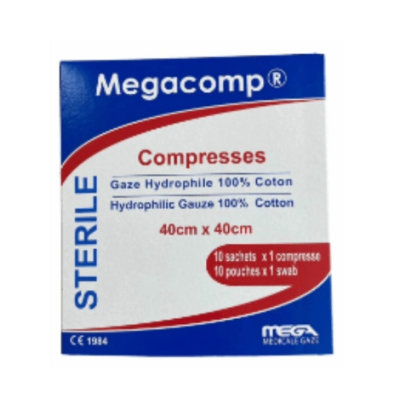 Compresses Stériles Mega 20x20 cm 16 Plis - Premiers Secours