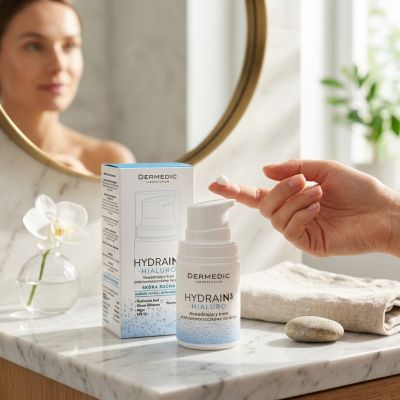 DERMEDIC Hydrain 3 Crème de Jour Hydratante Anti-Âge 55G