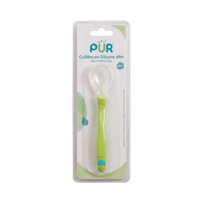 Cuillère en Silicone 4M+ - Pûr - Repas Bébé Doux