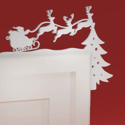 Décoration Coin de Porte – Traîneau Père Noël 