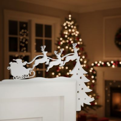 Décoration Coin de Porte – Traîneau Père Noël 