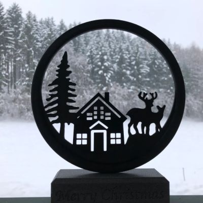 Décoration Paysage Hiver – Avec Support