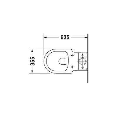 PACK CUVETTE SUSP DELLARCO SUSP AVEC RESERVOIR DURAVIT+ ABATTANT