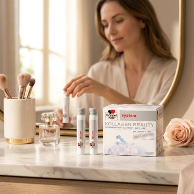 DOPPELHERZ Aktiv Collagène Beauté Complément Alimentaire Peau Cheveux Ongles