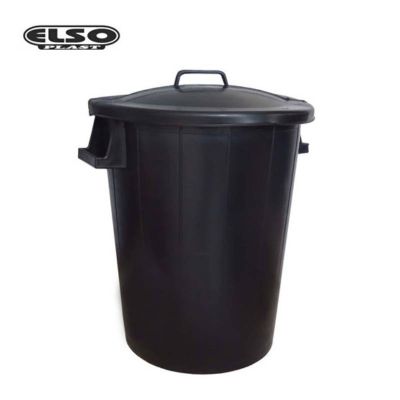 Poubelle ELSO 80L Noire Avec Couvercle - Prix... | Arkan.tn