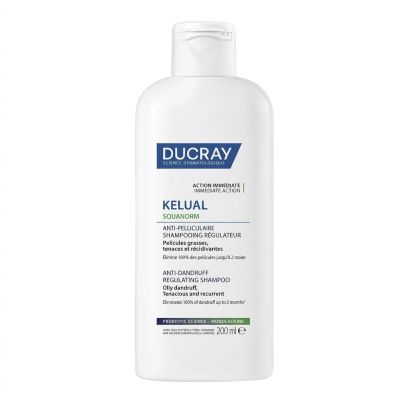 Ducray Kelual Squanorm Shampoing Pellicules Grasses 200ml