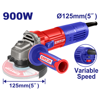 Meule 125 900w a variateur emtop  EAGRS09051