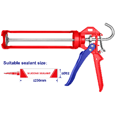 Pistolet silicone 9"230mmp-alum emtop  ECGN01091