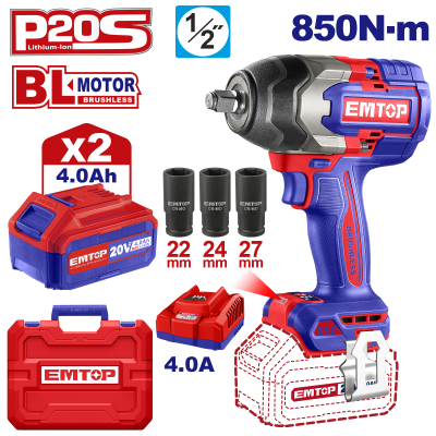 Cle a choc 20v brush 1/2"850nm 2b4 emtop  ECIWL2085