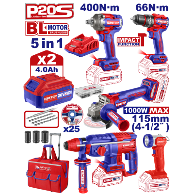 Kit 5p outillages electro-portatifs emtop  ECKL2059