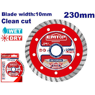 Disque diamant 230 l10 turbo emtop  EDDC032302