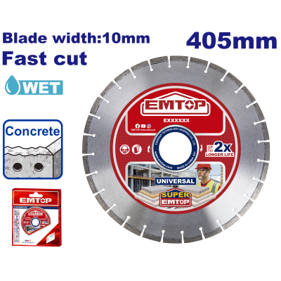 Disque diamant pour beton ø 405 emtop  EDDC044052