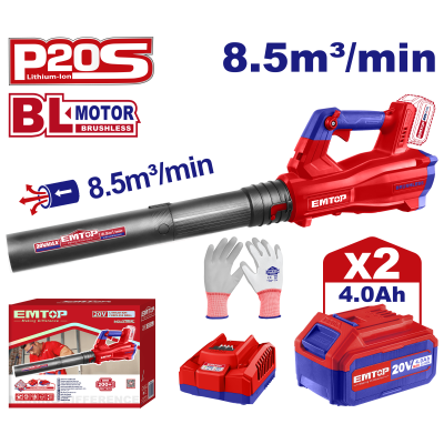 Soufleur 20v  brushless 2bat 4ah emtop  ELAB204282