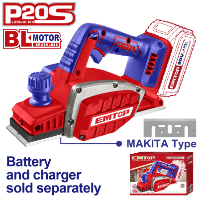Rabot a bois 20v brushless emtop  ELCR20401