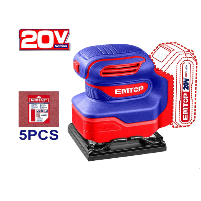 Ponceuse 20v 110x100 emtop  ELSHS2014