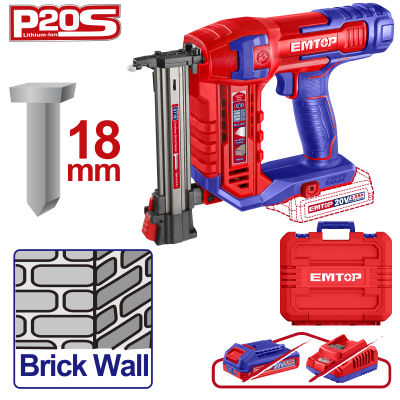 Cloueur a briques 18mm 20v emtop  ELSTLI3805