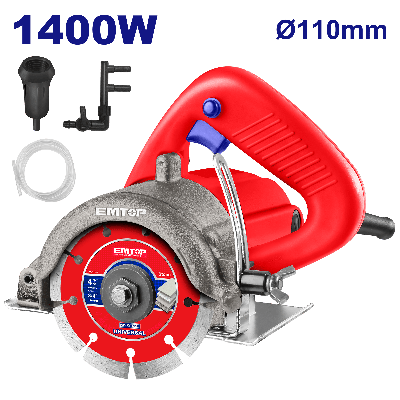 Scie a marbre 110 1400w+disque emtop  EMCT14001