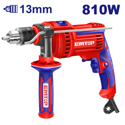 Perceuse a percussion 810w 13mm  emtop  EMDL0811