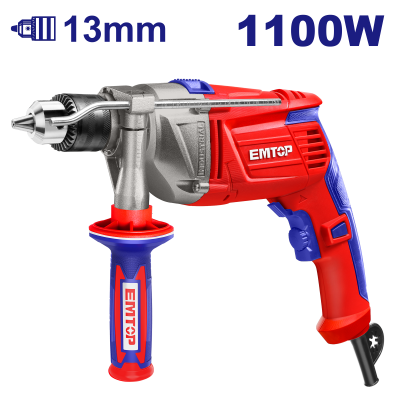 Perceuse a percussion 1100w 13mm  emtop  EMDL1101